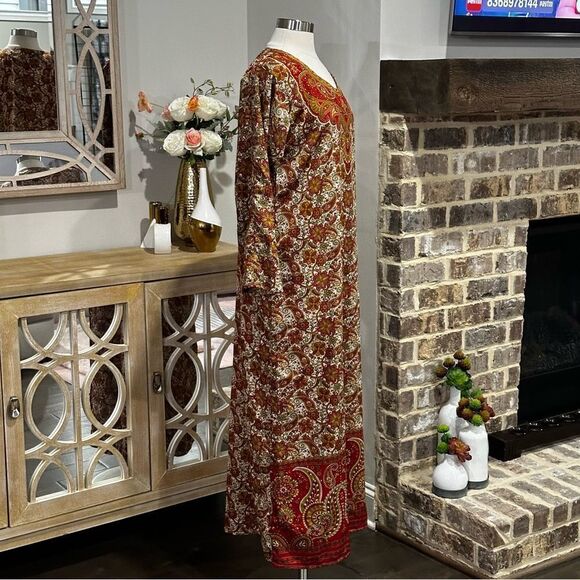 FAYROUZ FASHION Women’s Floral Print Maxi Kaftan Dress in the Size Medium - Picture 3 of 8